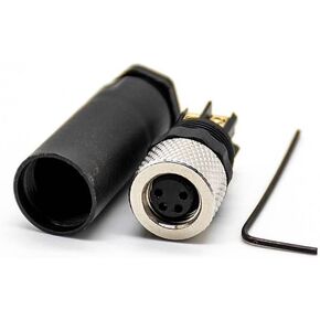 5PCS M8 4 Pin Connector Field Wireable A Coding Industrial Circular Connector Straight Male Assemble Aviation Plug Non-Shield Screw-Joint Connector, Outdoor Waterproof IP68 in Saudi Arabia
