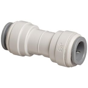 John Guest Acetal Copolymer Tube Fitting, Union Straight Connector, 3/8" Tube OD (Pack of 10)