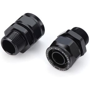 Black Straight Fitting for 3/4"(25mm OD) Tubing with 1/2" Male NPT Thread 2PCS