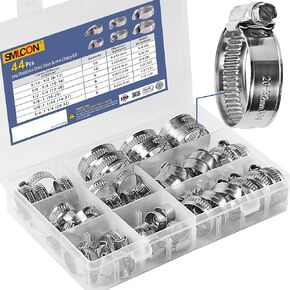 Heavy Duty Hose Clamp - 14 Pcs,Size#6,1/2 To 3/4 inch Adjustable Worm Gear Drive Hose Clamps Stainless Steel 304 for Fuel Injection Line, Automotive, Radiator, Garden