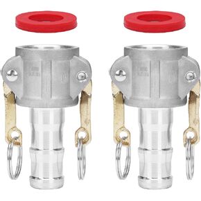 تركيبات Camlock من الألومنيوم - 2 بوصة قفل كامة أنثى × 2 بوصة ذكر NPT نوع B خرطوم أخدود محول فصل سريع (عبوة من 2) in Kuwait