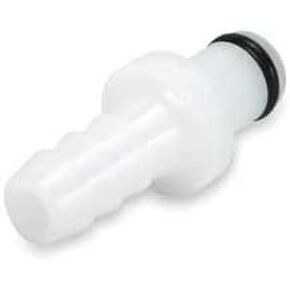 Quick-Disconnect Fitting, Hosebarb Insert, Acetal, Straight-Through, 1/8" Flow Size, 1/4" ID