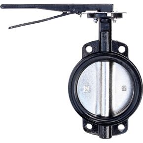 RKLO8 Cast Iron Butterfly Valve, Lever Style, EPDM, Black, 8"