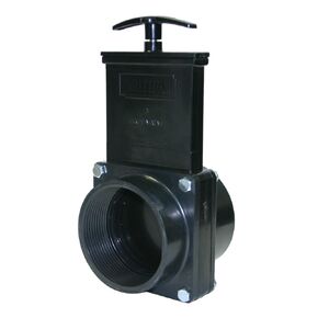 Valterra 7309 ABS Gate Valve, Black, 3" FPT x Slip