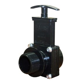 Valterra 7105 ABS, Gate Valve, Black, 1-1/2" MPT x Slip
