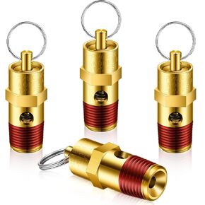 8 Pcs 1/4" Male NPT Safety Valve Pressure Relief Valve Air Compressor Check Valve (150 psi Set Pressure)