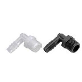 Parker Hannifin 329HB-6-8N-pk10 Par-Barb تركيب الكوع للذكور، نايلون، زاوية 90 درجة، 3/8 بوصة خرطوم بار × 1/2 بوصة ذكر NPT، أبيض (عبوة من 10)
