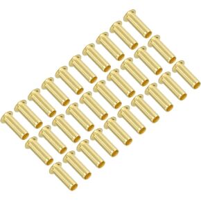 PATIKIL 1/2" Tube ID Brass Compression Insert, 30 Pack Insert Tube Support Compression Fitting Assortment Kit for Water Oil Air Pipe