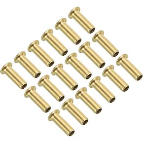 PATIKIL 2mm ID 4mm OD Brass Compression Insert, 12 Pack Insert Tube Support Compression Fitting Accessories Kit for Water Oil Air Pipe