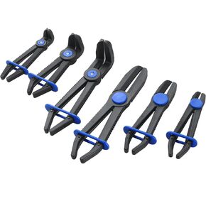 3PCS Hose Clamp Pliers Set, Versatile Hose Pinch Off Pliers, Line Clamp Pliers Set Straight for Flexible Hoses, Brake Hoses, Fuel Lines (3PCS, Straight)