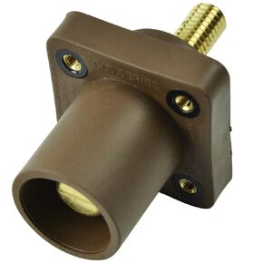 Marinco Power Products CLS40MRSB-F CLS 16 Series Panel Mount (400A/ 600V) 1.125" Threaded Stud; Male - Brown (F)