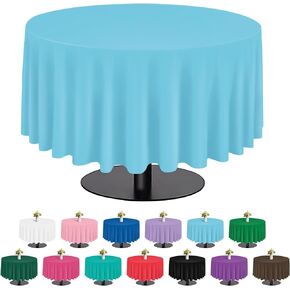 Royal Blue 6 Pack Plastic Table Cloth 54" x 108", Disposable Tablecloths Rectangle Table Cover, Plastic Table Cloths for Parties