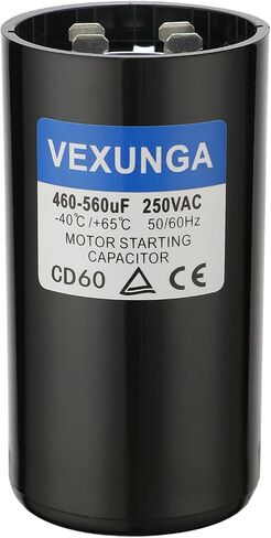 216-259 uF MFD 250 VAC 50/60 Hz Round Motor Start Capacitor CD60 Single Phase Capacitors for AC Motors Starting or Pool Pump or Well Pump in Saudi Arabia