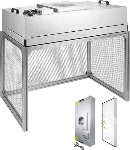 Vertical Laminar Flow-Hood Fan-Filter-Unit Yzzwer - Clean Bench FFU HEPA Filters for Class 100/ISO 5 Cleanliness in Clean Mycology and Mushroom Room 47.2" x 23.6" x 29" Working Area 110V in Kuwait