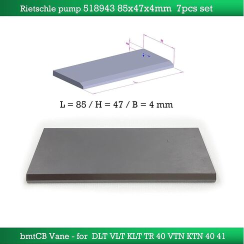 bmtCB Carbon Vane for Elmo Rietschle Pump DLT40 VLT40 KLT TR40DV TR41DV VTN40 VTN41 KTN40 KTN41 518943 (1 Set 7 pcs) in Saudi Arabia
