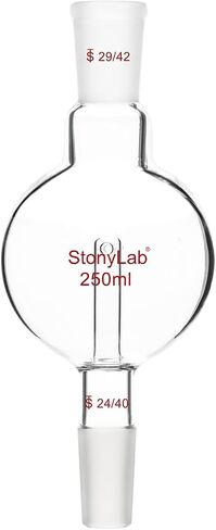 مصيدة صدمات المبخر الدوار من stonylab، مبخر دوار للمختبر مع مفصل علوي خارجي 29/42 ومفصل داخلي سفلي مستدق قياسي 24/40، 250 مل in Saudi Arabia