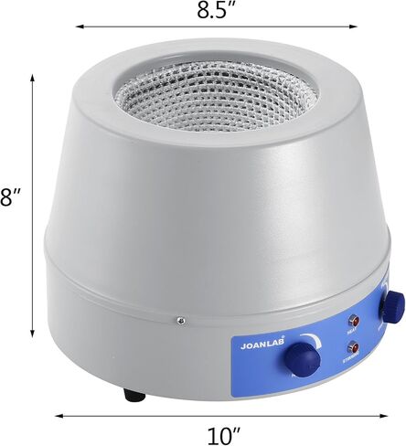 عباءة تسخين Vevor 1000 مل محرك مغناطيسي عباءة تسخين 350 وات عباءة تسخين محرك مغناطيسي 0-1600 دورة في الدقيقة عباءة تسخين مختبر لتسخين السائل 1000 مل: المنزل والمطبخ in Kuwait