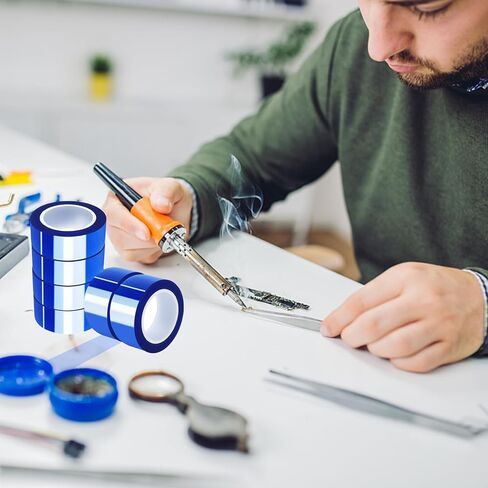 6 Rolls 20mm x16m(52ft) Blue Heat Resistant Tape，Heat Transfer Tape for Heat Sublimation Press Vinyl，and Fixing of Electronic Parts During Processing，No Residue in Kuwait