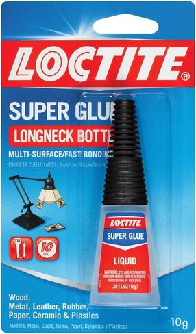 Loctite Super Glue Liquid Longneck Bottle, Clear Superglue for Plastic, Wood, Metal, Crafts, & Repair, Cyanoacrylate Adhesive Instant Glue, Quick Dry - 0.35 fl oz Bottle,Pack of 1 (Packaging May Vary) in Saudi Arabia