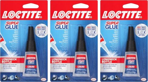 Loctite Super Glue Liquid Longneck Bottle, Clear Superglue for Plastic, Wood, Metal, Crafts, & Repair, Cyanoacrylate Adhesive Instant Glue, Quick Dry - 0.35 fl oz Bottle,Pack of 1 (Packaging May Vary) in Saudi Arabia