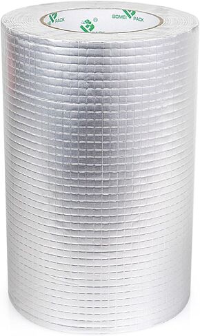 BOMEI PACK Aluminum Butyl Rubber Tape, Strong Waterproof Tape for Pipe, Metal, RV Awning, Roof Leak, Window Seal, Boat (2Inch x 16.4Feet 1Pack) in Saudi Arabia