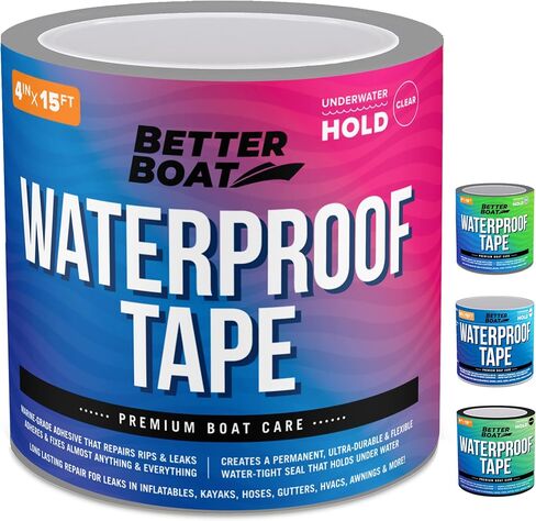 Clear Waterproof Tape for Leaks Thick Heavy Duty Water Proof Tape Sealing Marine Grade Outdoor Pools Gutter Underwater, Stop Leak Seal Tape Waterproof Repair Patch & Seal Sealant 15 Feet x 4 Inches in Saudi Arabia