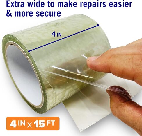 Clear Waterproof Tape for Leaks Thick Heavy Duty Water Proof Tape Sealing Marine Grade Outdoor Pools Gutter Underwater, Stop Leak Seal Tape Waterproof Repair Patch & Seal Sealant 15 Feet x 4 Inches in Saudi Arabia