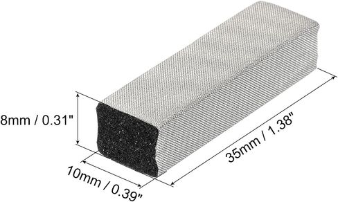 MECCANIXITY 150Pcs Faraday Conductive Fabric Foam Electrode Shielding Fabric Foam 35x10x8mm with Adhesive Backing Sticky Strip for Computer LCD TV in Saudi Arabia