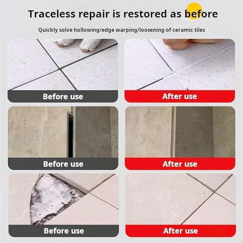 لاصق إصلاح أسطوانة البلاط - عامل طبلة فارغة لاصق قوي لبلاط السيراميك 300 مل، لاصق بلاط، عامل طبل فارغ لبلاط السيراميك القوي، حشو إصلاح فجوة البلاط المقاوم للماء (قطعة واحدة) in Kuwait