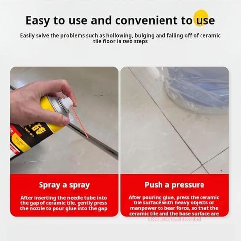 لاصق إصلاح أسطوانة البلاط - عامل طبلة فارغة لاصق قوي لبلاط السيراميك 300 مل، لاصق بلاط، عامل طبل فارغ لبلاط السيراميك القوي، حشو إصلاح فجوة البلاط المقاوم للماء (قطعة واحدة) in Kuwait
