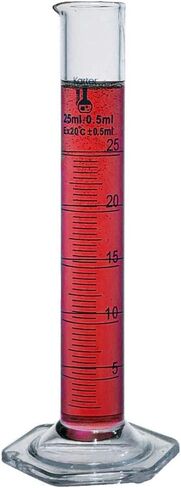أسطوانة متدرجة سعة 100 مل، زجاج بوروسيليكات 3.3، مقياس متري واحد، الفئة ب، Karter Scientific 213I12 (مفرد) in Saudi Arabia