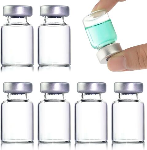 10 Pack 2ml Sealed Sample Vials, Transparent Glass Vials with Self Healing Injection Port (10, 2ML) in Saudi Arabia