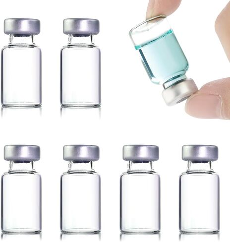 10 Pack 2ml Sealed Sample Vials, Transparent Glass Vials with Self Healing Injection Port (10, 2ML) in Saudi Arabia