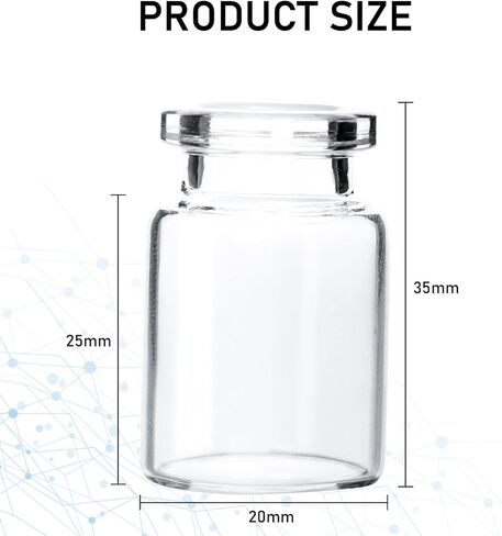10 Pack 2ml Sealed Sample Vials, Transparent Glass Vials with Self Healing Injection Port (10, 2ML) in Saudi Arabia