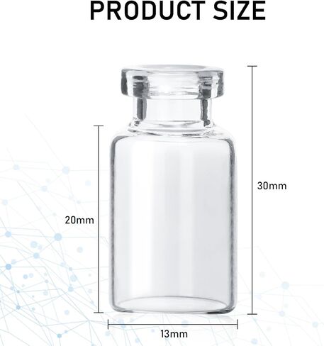 10 Pack 2ml Sealed Sample Vials, Transparent Glass Vials with Self Healing Injection Port (10, 2ML) in Saudi Arabia