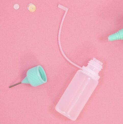 Craftelier - Kit of 2 Precision Tip Bottles with Metal Applicator and Shut-off Nozzle | Needle Dropper Bottles for Applying Adhesives or Paints - 2 Sizes (8 and 9 cm) in Saudi Arabia