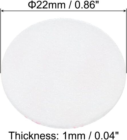 PATIKIL 18mm/0.7inch Foam Lid Liner, 300Pcs PS Foam Resistant Tamper Pressure Sensitive Seal for Bottle Cap Liners Seals, White Red in Saudi Arabia