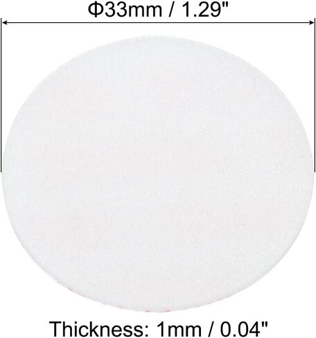 PATIKIL 18mm/0.7inch Foam Lid Liner, 300Pcs PS Foam Resistant Tamper Pressure Sensitive Seal for Bottle Cap Liners Seals, White Red in Saudi Arabia