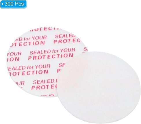 PATIKIL 18mm/0.7inch Foam Lid Liner, 300Pcs PS Foam Resistant Tamper Pressure Sensitive Seal for Bottle Cap Liners Seals, White Red in Saudi Arabia