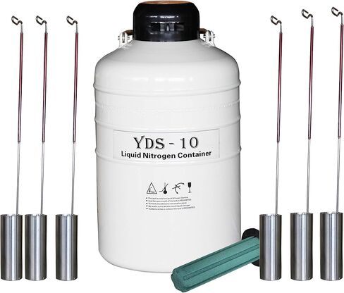 HFS(R) حاوية مبردة من سبائك الألومنيوم خزان Ln2 السائل للنيتروجين مع 6 علب حقيبة حمل/غطاء حماية (3 لتر) in Kuwait