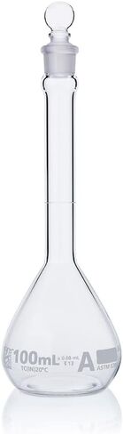 Volumetric Flask, Globe Glass, 1000mL, Class A, to Contain (TC), 3.3 Borosilicate Glass, ASTM E288, 1/Box in Kuwait