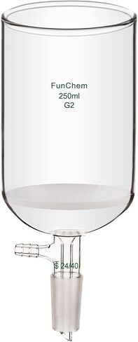 Buchner Filtering Funnel with Medium Frit (G2), I.D. 76 mm, 80 mm Depth, with 24/40 Standard Taper Inner Joint and Vacuum Serrated Tubulation, 250 mL in Saudi Arabia