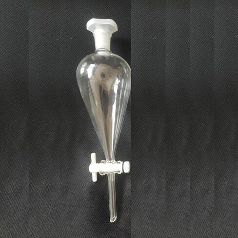 قمع فصل مخروطي من زجاج البورسليكات مع وصلات 24/29 ومحبس PTFE (500 مل) in Kuwait