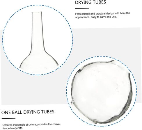 5 قطع من معدات التجربة، أنابيب تجفيف زجاجية لتعليم أنبوب تجفيف زجاج البورسليكات، أنبوب تجفيف هواء الكيمياء، أنابيب تجفيف زجاجية أحادية الكرة، أنبوب تجفيف زجاجي in Kuwait