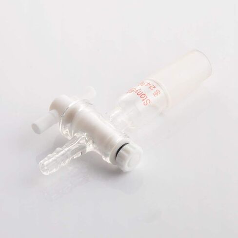 StonyLab Vacuum Flow Control Adapter with PTFE Stopcock, 14/20 Joint and Straight Hose Connection for Lab Supply in Saudi Arabia