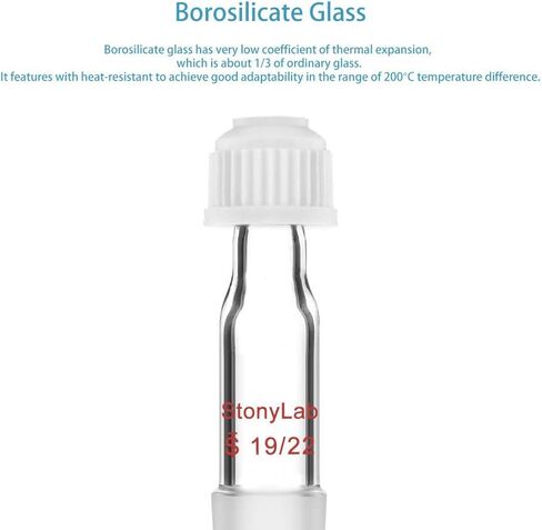 StonyLab Thermometer Inlet Adapter with 24/40 Inner Joint, 80mm Height, for Distillation Apparatus in Saudi Arabia