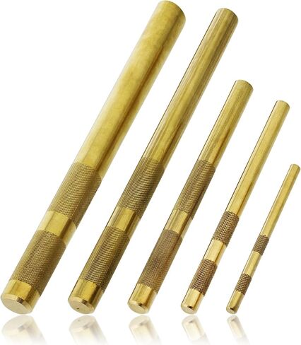 ABN Brass Punch Set - 2 Piece Brass Drift Pin Punch Set - Mechanic’s Non-Marring Chisel Punches for Vehicles in Saudi Arabia