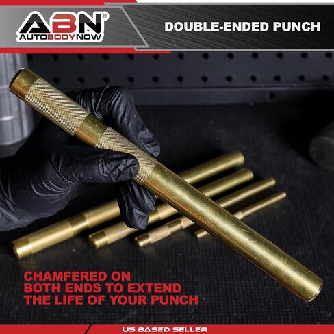 ABN Brass Punch Set - 2 Piece Brass Drift Pin Punch Set - Mechanic’s Non-Marring Chisel Punches for Vehicles in Saudi Arabia