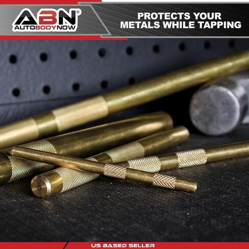 ABN Brass Punch Set - 2 Piece Brass Drift Pin Punch Set - Mechanic’s Non-Marring Chisel Punches for Vehicles in Saudi Arabia