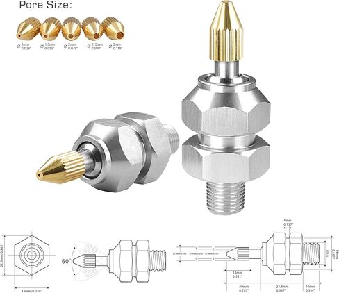 2 Set 1/8" PT 304 Stainless Steel Coolant Nozzles for CNC Vertical Lathe Cutting Nozzle, 360 ° Steering High-Pressure Cutting Oil Cooling Extension Nozzle Air Blow Nozzles in Saudi Arabia